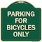 Signmission Parking for Bicycles Only Heavy-Gauge Aluminum Architectural Sign, 18" x 18", G-1818-23447 A-DES-G-1818-23447 - alternate 1